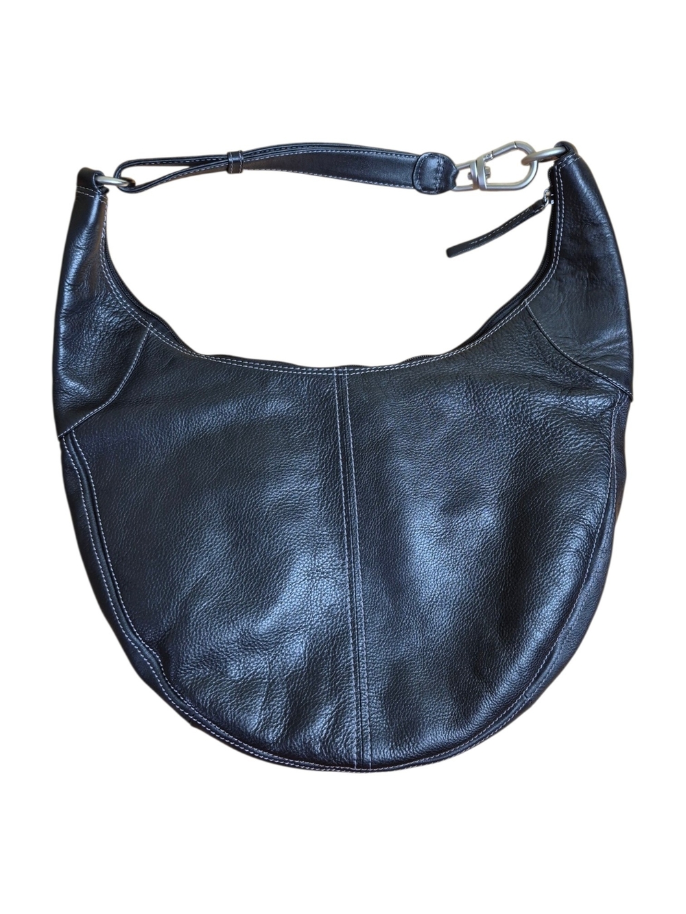 Derek Alexander Black Pebbled Leather Hobo Shoulder Bag NWOT